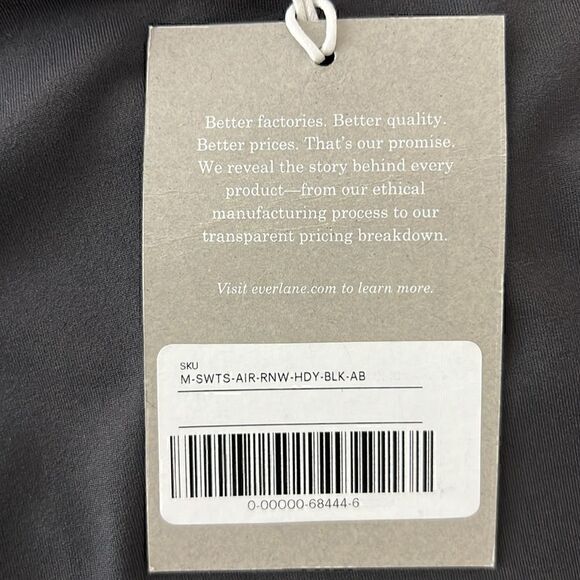NWT Everlane The ReNew Air Hoodie in Dark Charcoal Size XXL - Picture 3 of 14